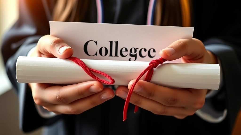 Close-up of hands holding a college degree certificate with diploma scrolls in soft natural lighting, representing academic achievement and graduation milestone