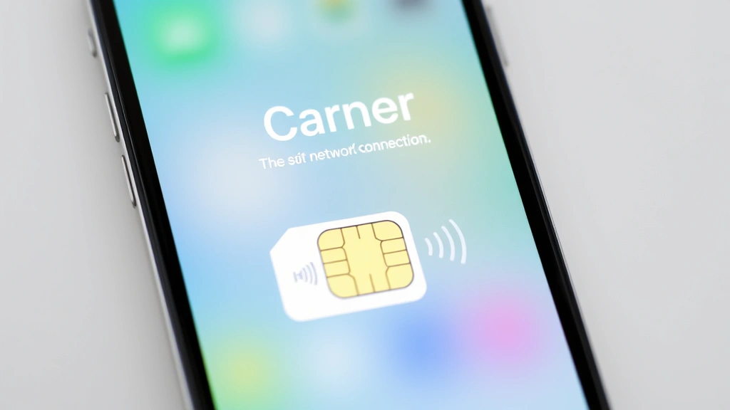 iPhone screen displaying carrier name and signal bars after successful SIM card insertion and network connection