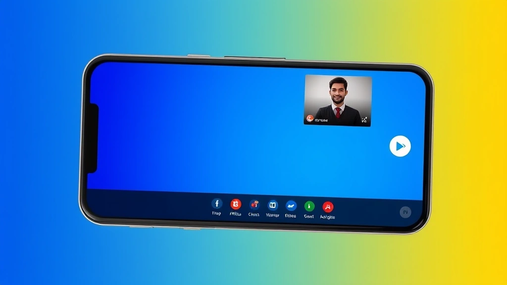 Smartphone screen showing Google Duo video call interface with effects menu displayed at bottom, colorful effect icons visible, professional modern design