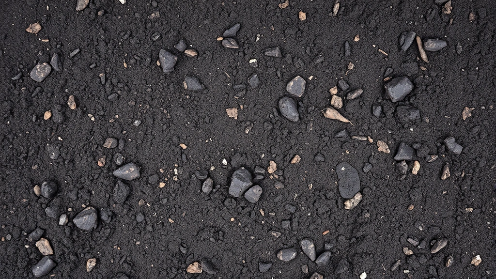 Overhead view of loose, dark garden soil with compost and organic matter mixed throughout, ready for carrot planting in raised beds