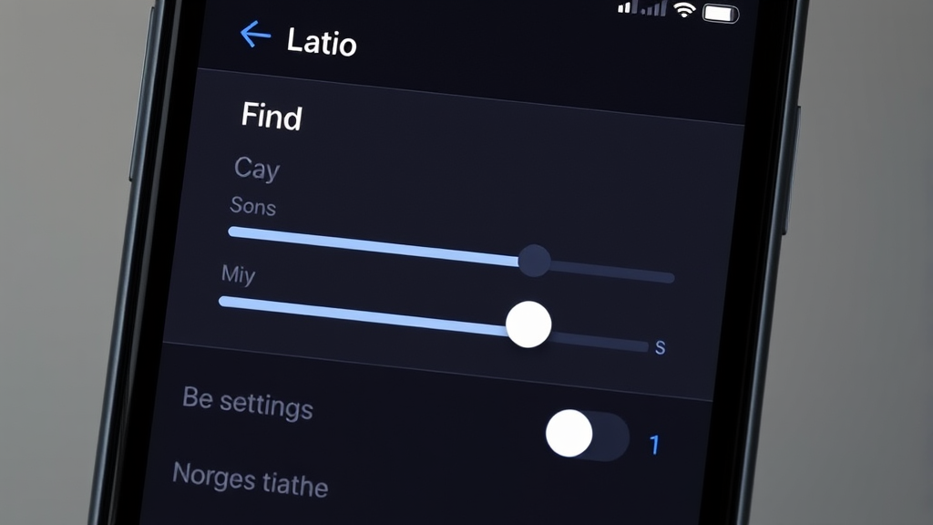 iPhone screen displaying Find My settings interface with toggle switches, no text no words no letters