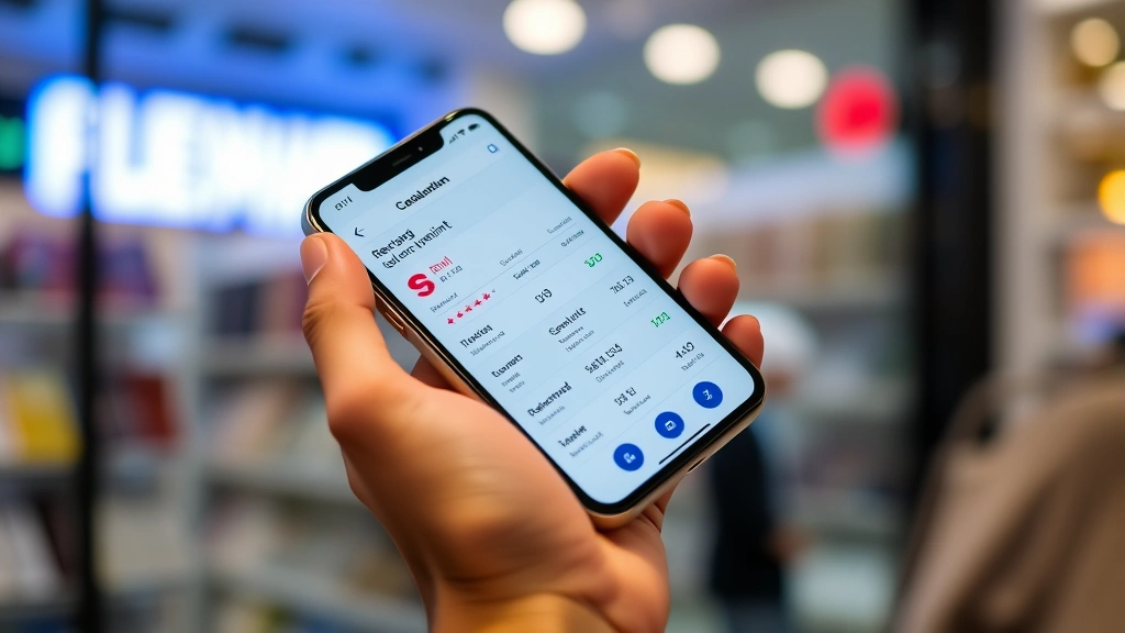 Person holding a smartphone displaying a retail loyalty rewards dashboard with accumulated points and redemption options