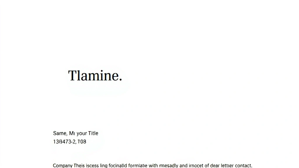 Professional business letter template in Google Docs displaying properly formatted signature block with typed name, title, company, and contact information, elegant sans-serif font, formal layout with proper spacing