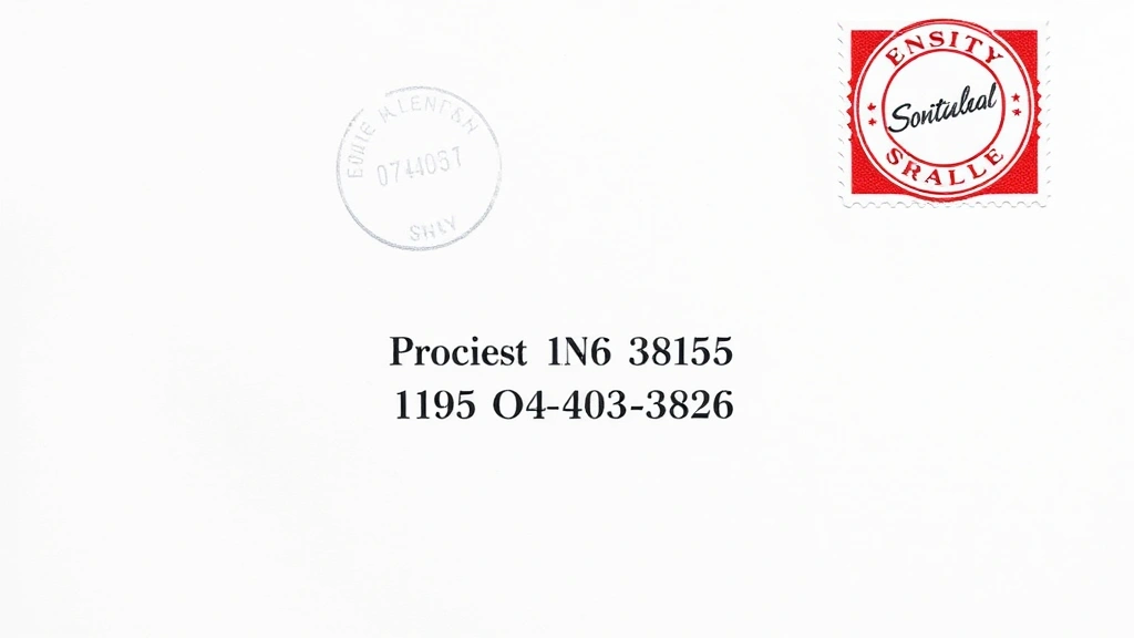 Close-up of a properly addressed business envelope with clear recipient address in center, return address in upper left corner, and postage stamp in upper right, white background