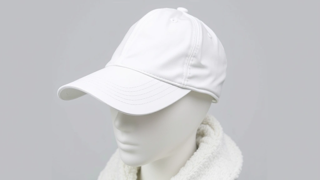 Clean white baseball cap air-drying on a towel-stuffed form, showing proper drying technique without wrinkles or deformation