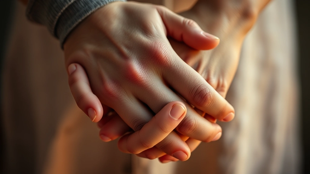 Close-up of hands holding together showing trust and connection, warm lighting, skin tones visible, intimate gesture