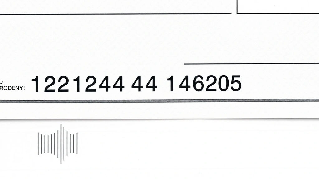 Detailed image of the bottom MICR line of a check with magnetic ink character recognition numbers clearly visible, showing routing number, account number, and check number in proper banking format